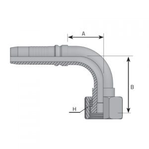 Interlock ORFS female 90° elbow. (KF90ORFS)